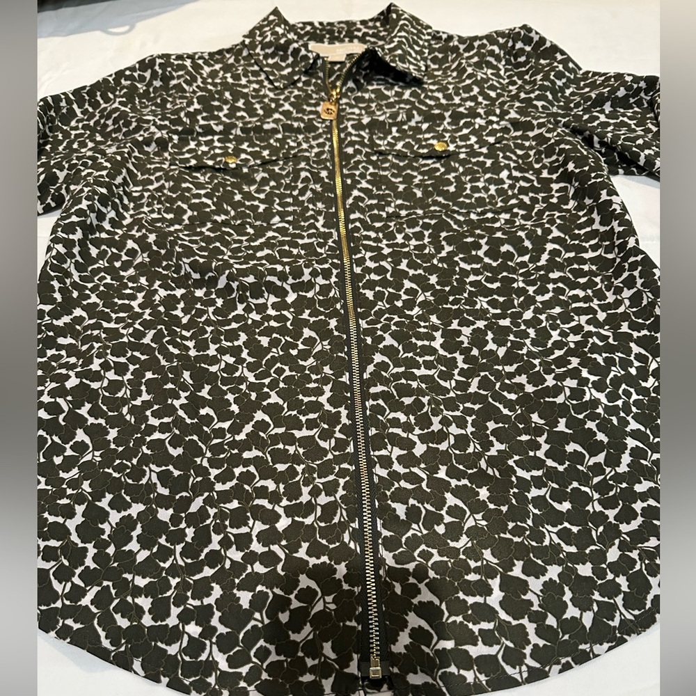 Michael Kors Black and White Utility Jacket